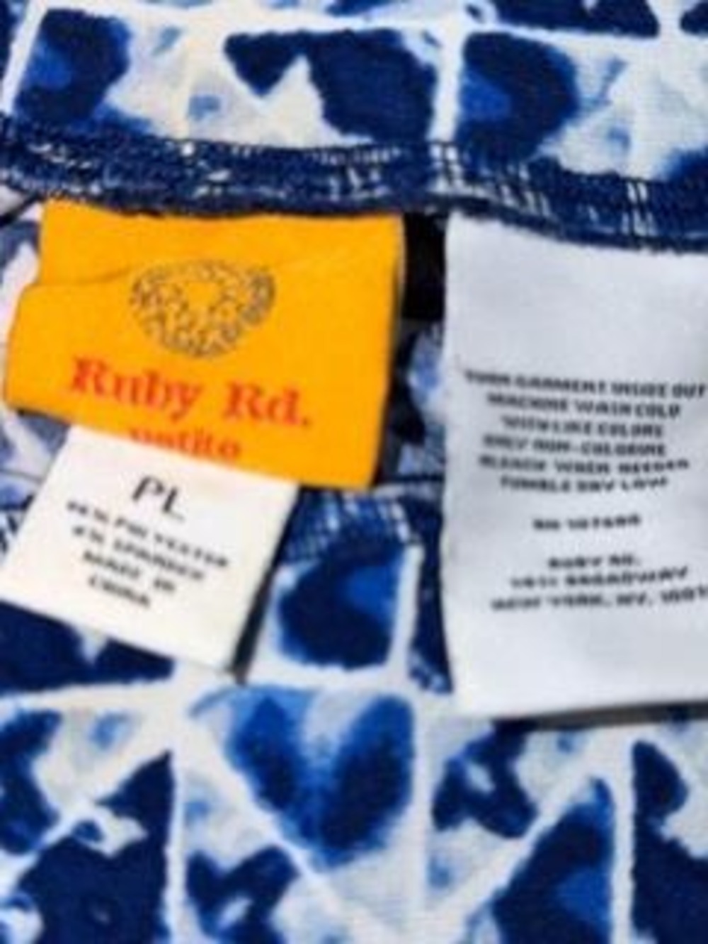 Ruby Rd. Blue Printed Cropped Pants PL - Picture 4 of 8